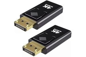 2Pcs DisplayPort to HDMI Adapter. Gold Plated Display Port [Male] to HDMI 1080p [Female] (2 Pack)