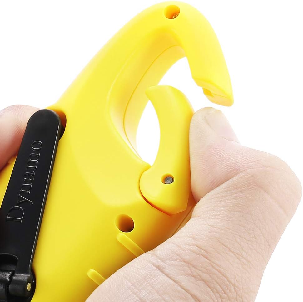 Simpeak [ 2-Pack] Hand Crank Solar Powered Flashlight, Emergency Rechargeable LED Flashlight, Survival Flashlight, Quick Snap Carbiner Dynamo Flashlight Torch for Outdoor Sports, Green+Yellow - - 