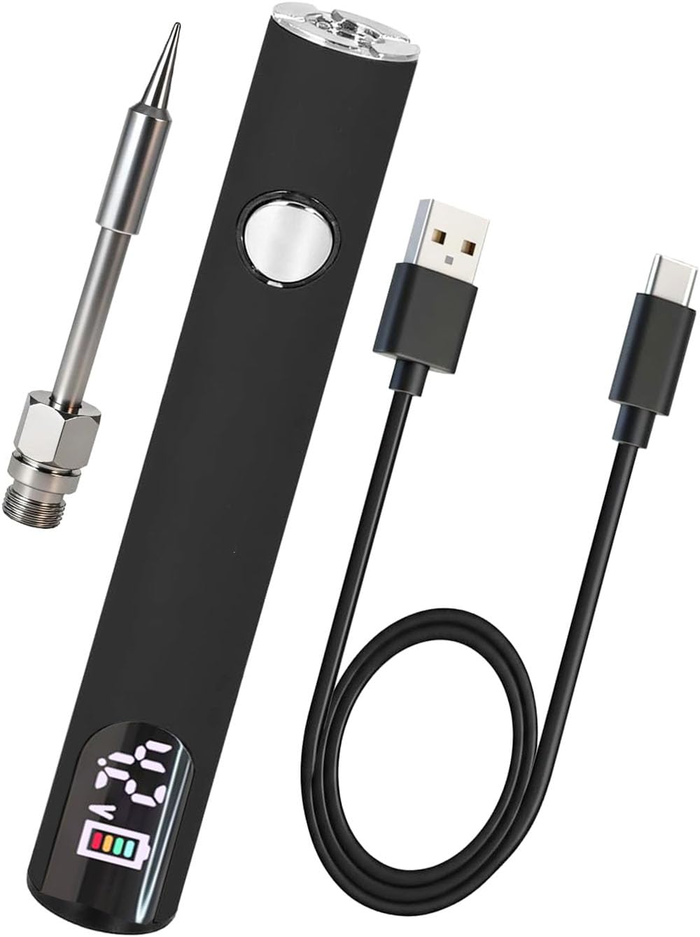 Photo 1 of Premium Universal Portable Soldering Iron with LED Display, Rechargeable Cordless Soldering Iron with Built-in Battery, Ideal for Appliance Repair, DIY (Black)