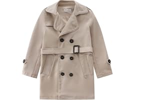 LJYH Big Boys Classic Peacoats Dress Coats Children Fall Toggle Trench Jackets