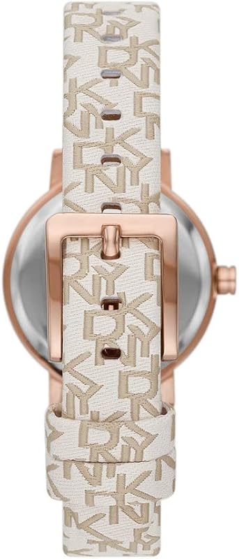 Reloj para mujer Soho, movimiento de tres manecillas, caja de acero rosa dorado de 28 mm con correa de acero, NY6605SET