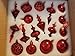 youseexmas Mouth Blown Glass Christmas Ornaments Pack of 17 Medium Size (red)