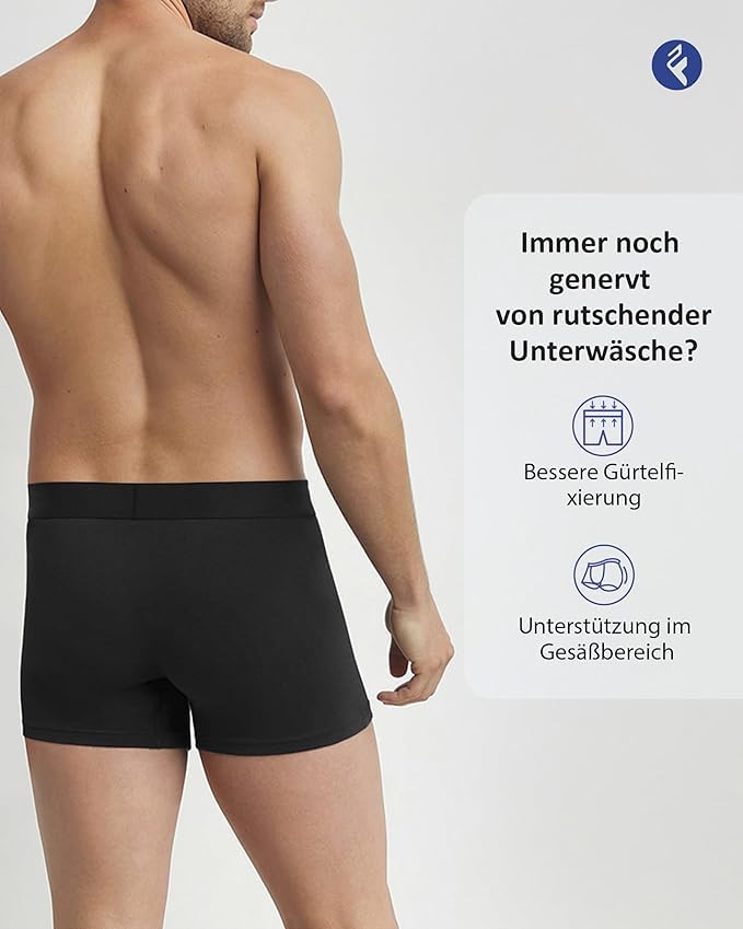 Fullluwaa Boxershorts Herren 12er Pack - Business Men Retroshorts Männer Trunks Baumwolle Unterwäsche Weiche und Ideale Passform (Ohne Kratzenden Zettel) 3