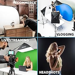 Fovitec Gray and Chroma Key Blue Muslin Pop-Up