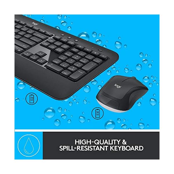 Logitech-MK540-Wireless-Keyboard-and-Mouse-Combo-for-Windows-24-GHz-Wireless-with-Unifying-USB-Receiver-Wireless-Mouse-Multimedia-Hot-Keys-3-Year-Battery-Life-PCLaptop-UK-QWERTY-Layout-Black Logitech MK540 Advanced Wireless Keyboard and Mouse Combo for Windows, 2.4 GHz Unifying USB-Receiver, Multimedia Hotkeys…