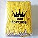 Gold Fortune 50PCS Adjustable Wedding Chair Sashes with Buckle Slider - Stretch Spandex Elastic Bands for Reception, Bridal Shower Decor - Bright Yellow Chair Bows (50 Count)