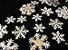 CraftbuddyUS 200pcs Mixed Sparkly Fabric Christmas Snowflake Motifs Toppers Embellishments