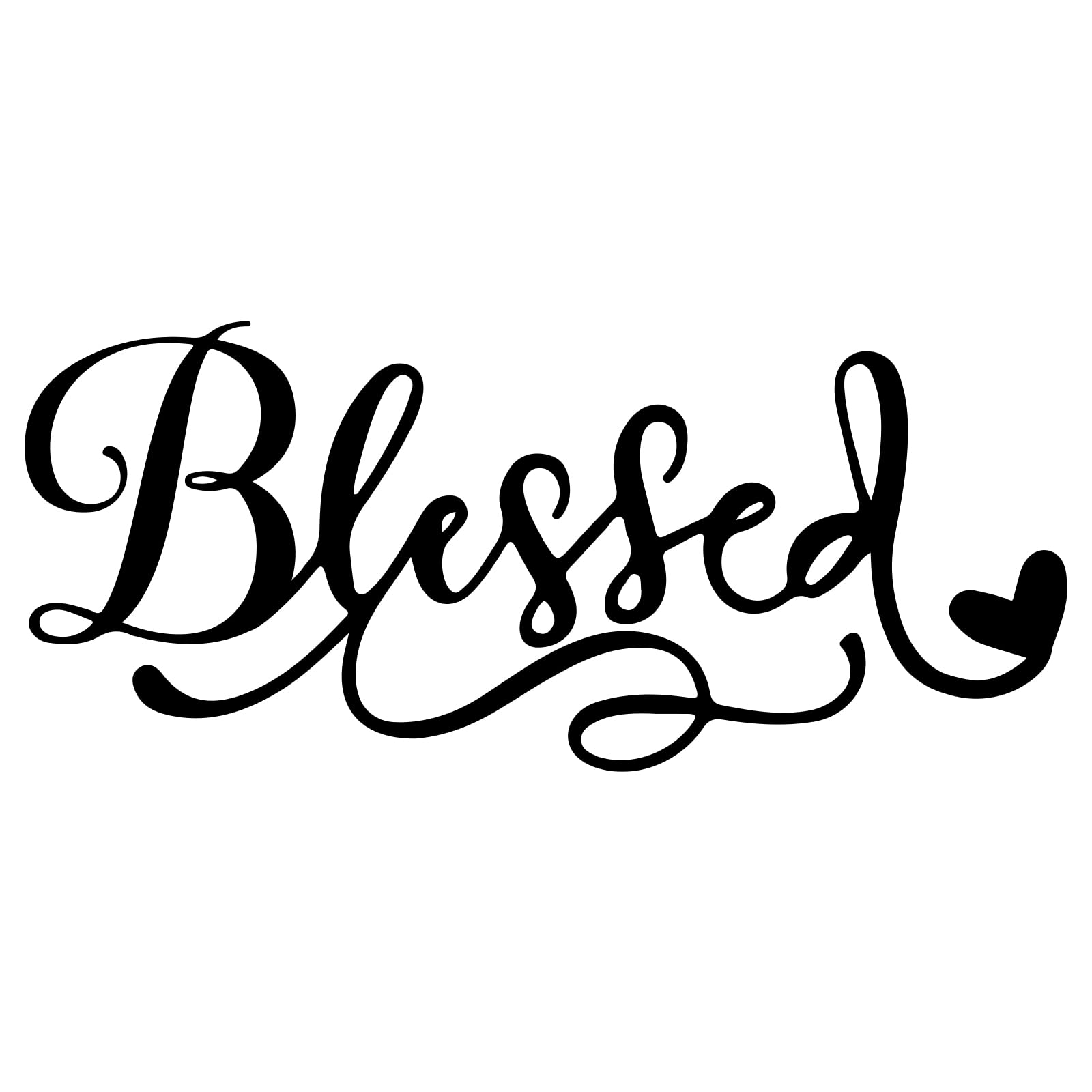 SUPERDANT 1 Pcs Wall Sticker Art Word BLESSED Wall Decals Vinyl Wall Decal Saying Wall Decal Prayer Sticker for Bedroom Living Room Decoration 37x17 cm