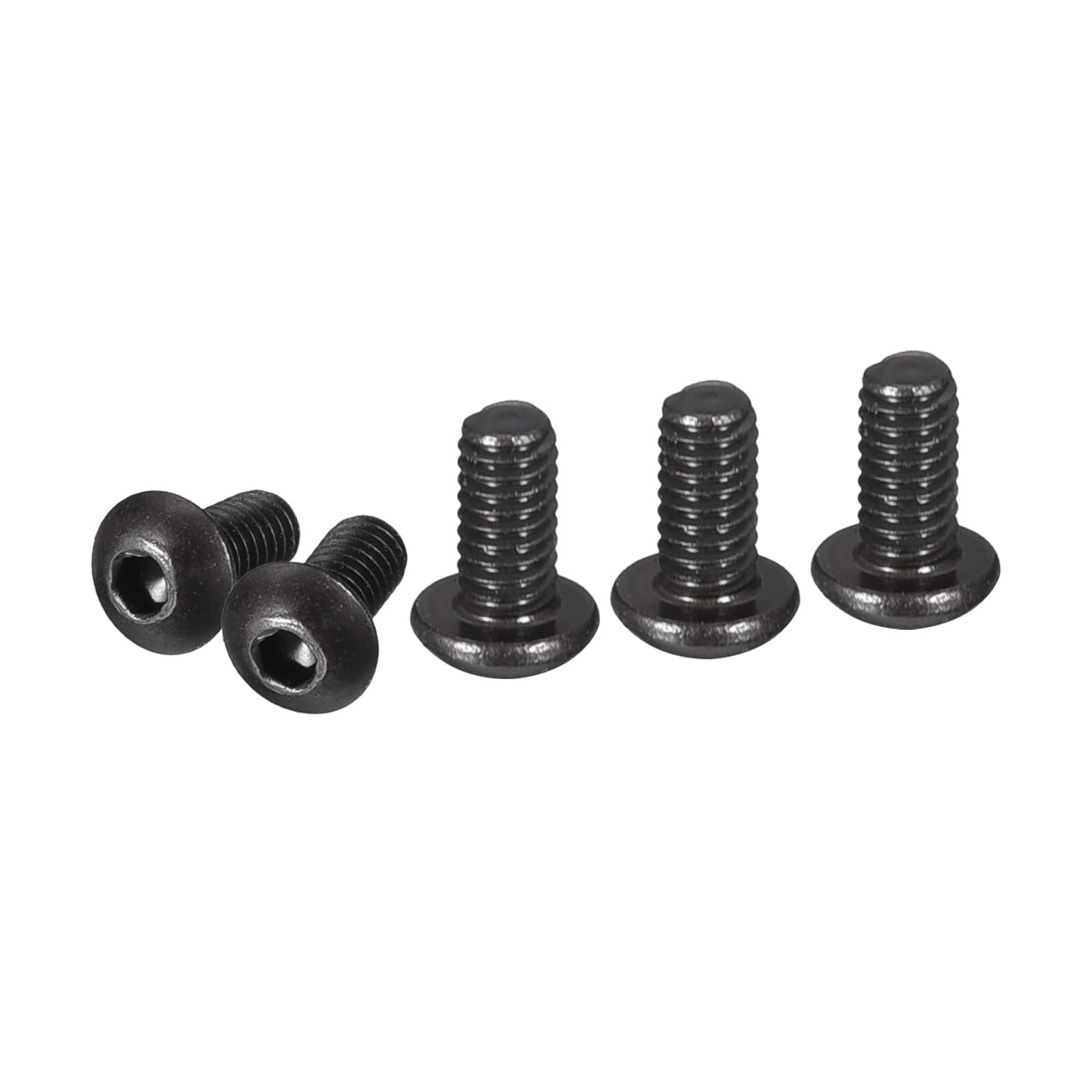 DTGN M2.5-0.45x5mm Button Head Socket Cap Screws - 100Pack - Good for Machine - Carbon Steel Black Oxide - Hex Drive Full Thread Fasteners — image 1
