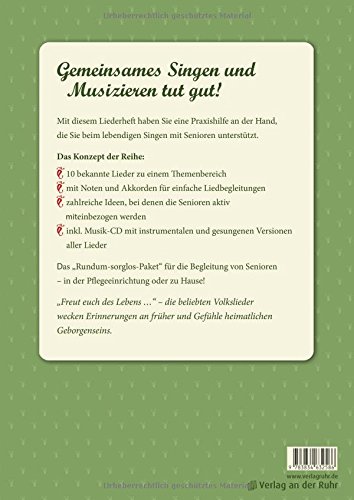 Singen Und Musizieren Mit Senioren Freut Euch Des Lebens Deutsche Volkslieder Liederheft Mit Praxistipps Und Musik Cd Amazon De Molz Evamaria Bucher