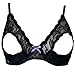 LoveFifi Women's Portrait Open Tip Bra Plus - 42 - Black