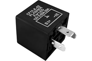 Lyxheth CF13 LED Electronic Flasher Relay, Led Flasher, CF13 JL-02 EP34 3 Pins 12V 0.02A-20A Turn Signal Relay, Car Accessories Electronic Flasher for Turn Signal Fixing Hyper Blink Flash (Fixed)
