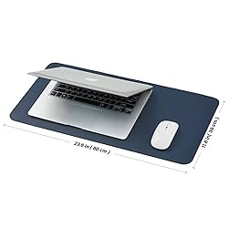Compact Leather Desk Mat - Small Non-Slip PU Desk
