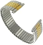 Men's Two Tone Metal Expansion 17-21mm Replacement Watchband