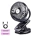 Yostyle Rechargeable Battery Operated Clip On USB Fan, Mini Stoller Fan, 4400mAh Battery/USB Powered Desk Fan with 360 Degree Rotation for Baby Stroller, Office, Car, Gym, Travel, Camping