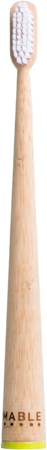 MABLE Kid's Bamboo Toothbrush, Yellow