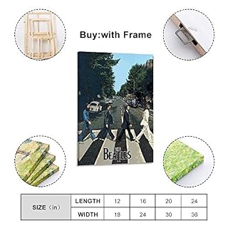 XYDQ Poster décoratif sur toile The Beatles Abbey Road 50 x 75 cm - Les Beatles, Paul McCartney, John Lennon, RIngo Starr, George Harrison XYDQ Poster décoratif sur toile The Beatles Abbey Road 50 x 75 cm – Image 2