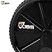 JBM Abdominal Wheel Roller Abwheel Abroller Ab Core Trainer Equipment Dual Wheels Rubber Handle Anti Slip for Exercise Workout Gym Fitness Crossfit - 440lbs Capacity (Black-, 10” x 7” x 7”)