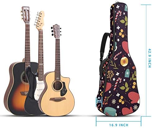 Amazon Ayustyle ギターケース クリスマスイラスト ギグバッグ アコースティック ソフトケース クッション付き 軽量 キャリーケース キャリーバッグ 肩掛け 手提げ 持ち運びに便利 アコースティックギターケース 楽器
