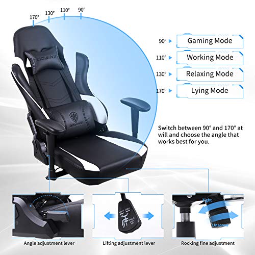 Dowinx Gaming Chair Ergonomic Office Recliner for Computer with Massage