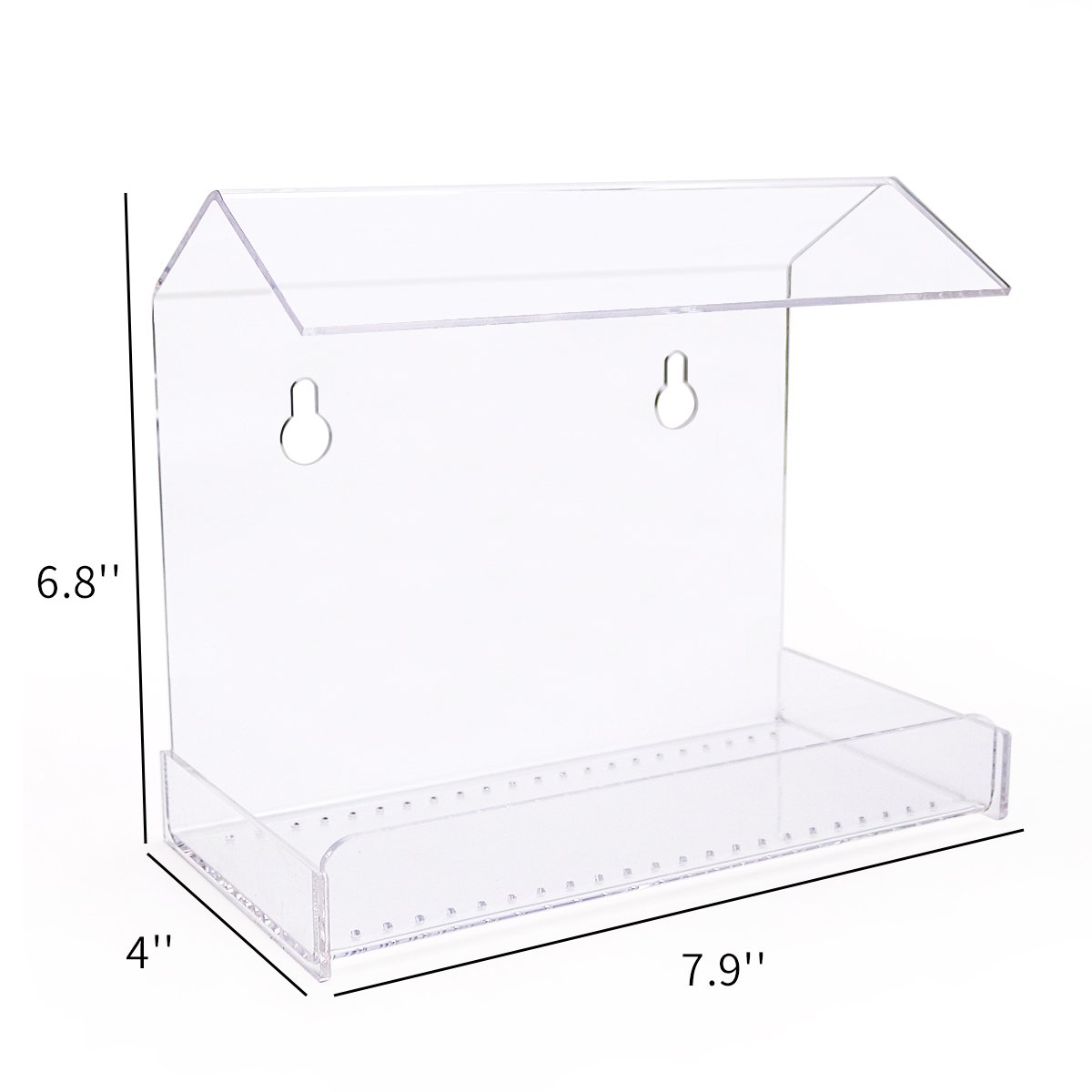 Clear Window Bird Feeder - Squirrel Proof Bird Feeder Window for Bird Seed- Suction Cup Bird Feeder for Outside Wild Bird,like cardinals,Hummingbird,Finch (Acrylic)