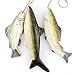 Vintage Antique Finished Wood Three Sea Fish Wall Hanging Home Ornament