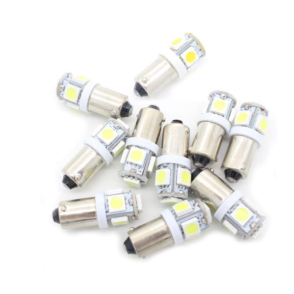 BOOMBOOST 10 pcs 5SMD 5050 LED T11 BA9S White T4W 182 1445 H6W 53 Car Wedge Light Car Indicators Bulb Light Wedge Lamp