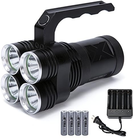 VIENNAGE 4800 Lumens High Power LED Rechargeable Spotlight - Portable, Waterproof,Easy to carry