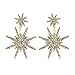 Gold Statement Dangle Earrings for Women Star Stud Unique Fashion Wedding Ear Jacket Christmas Jewelry H1254G