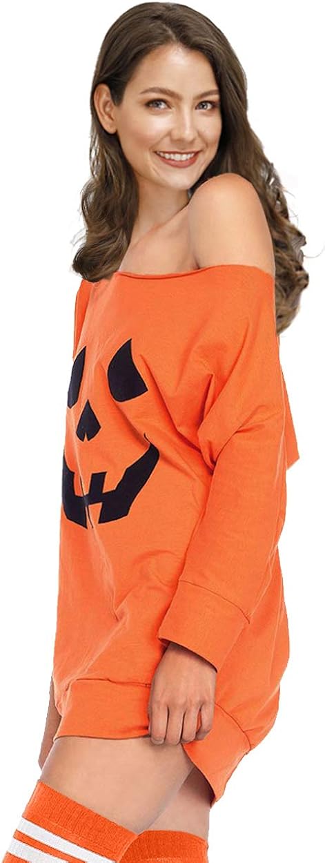 For G and PL Women's Halloween Off Shoulder 3/4 Sleeve Tops at  Women’s Clothing store