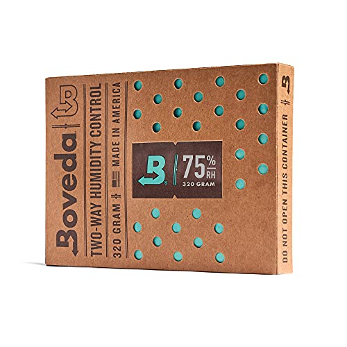 Boveda 75% Two-Way Humidity Control Pack to Fix Major Moisture Loss in Large Wood Humidifier Boxes – Size 320 – Single – Moisture Absorber – Humidifier Pack – Individually Wrapped Hydration Packet