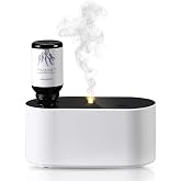 Lecdura Waterless Diffuser for Essential Oil, Battery Operated Scent Air Aromatherapy Diffuser, Mini Aroma Diffusers with 3 Intermittent Mist Modes, Cycle Start for 400-700 sq.ft Home Office Bedroom.