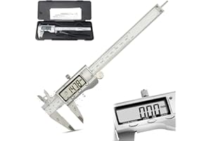 Digital Caliper,6 Inch Stainless Steel Vernier Caliper with LCD Screen and IP54 Waterproof Protection,Electronic Vernier Cali