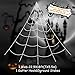 HYRIXDIRECT Halloween Spider Web Spider Decoration Triangular Mega Wed with Stretch Cobweb Set Outdoor Halloween Decorations Party Yard Decor