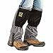 Kangkai Outdoor Waterproof Snow Leg Gaiters Scratch Resistant for Outdoor Climbing Walking Jogging or Hiking on Snow and Ice （Black Red Blue Orange ）
