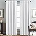 H.VERSAILTEX White Curtains Panels Thermal Insulated Window Drapes for Window 52 x 84 inch, Back Tab/Rod Pocket - Set of 2 Panels