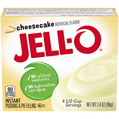 JELL-O Instant Pudding & Pie Filling Mix, Cheesecake, 6 Count, 20.4 Ounce