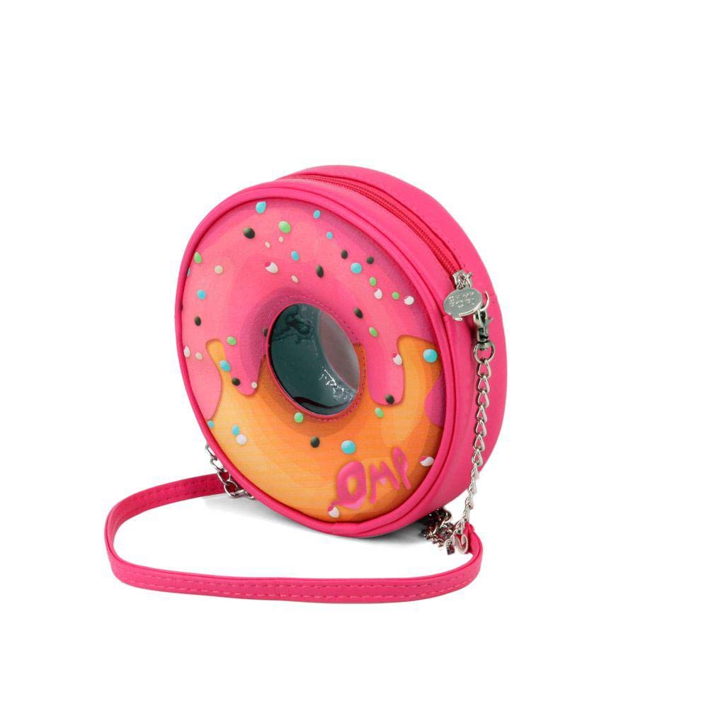 Oh My Pop! Pinknut-Round Shoulder Bag, Pink, 18.5 x 18.5 cm