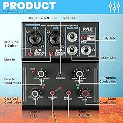 Pyle Professional Wireless DJ Audio Mixer