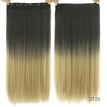 Amazon Com 8 Color Gradient Hair Curtain Clip In Hair Extensions