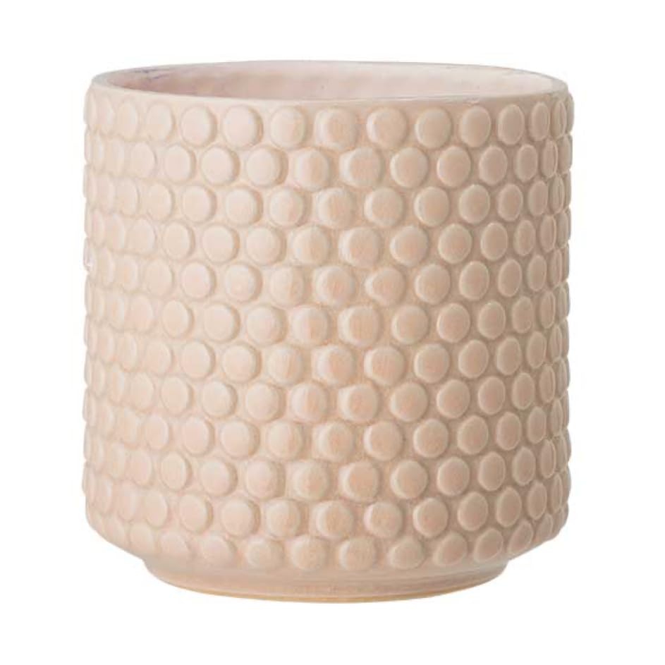 Nordring Ceramic Flower Pot Dotty - colorful Planter, Pot for plants, sukkulents Size L (15,5 cm ø) Dia 6'' H 6'', Stoneware, seasalt