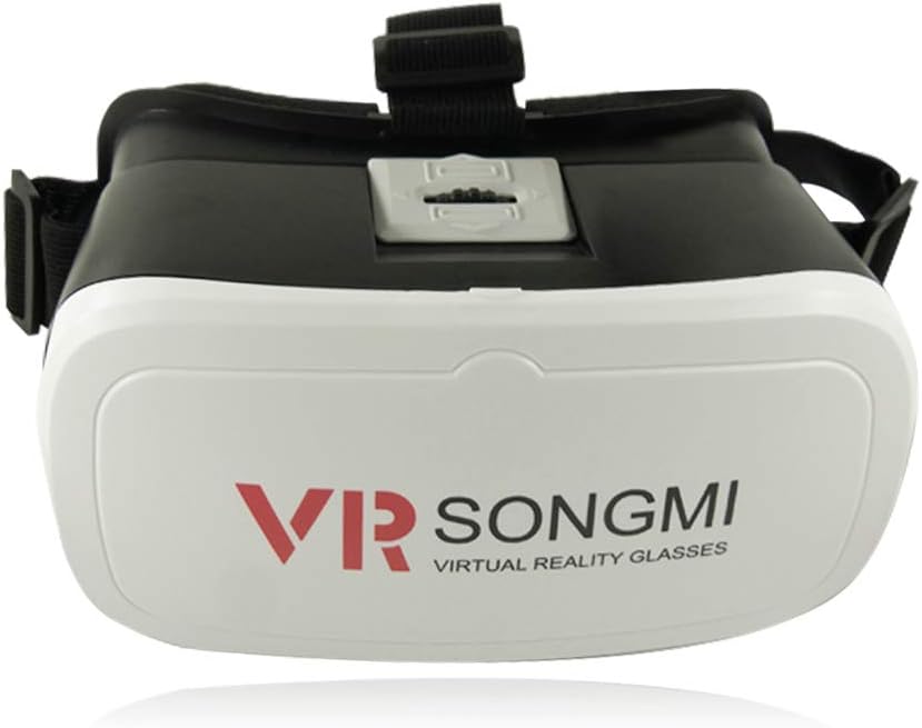 AOOK SONGMI Series 3D VR Virtual Reality Headset, VR Glasses for 360 Degree Immersive Videos/Movies/Games in 4-5.7” iPhone 5 6s Plus Samsung S6 Edge Note 5 LG G3 G4 Nexus 5 6P (Black) (White, L)