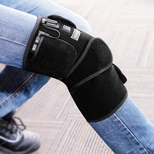 HOOCUCO Heated Knee Brace Wrap Support, Wireless Portable Rechargeable