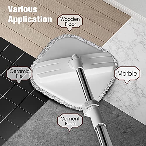 KASTEWILL Microfiber Spin Mop and Bucket System, Spinning Mops for Floor Cleaning Support Self