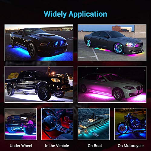 MustWin Car Underglow Neon Accent Lights Dreamcolor Waterproof 2in1