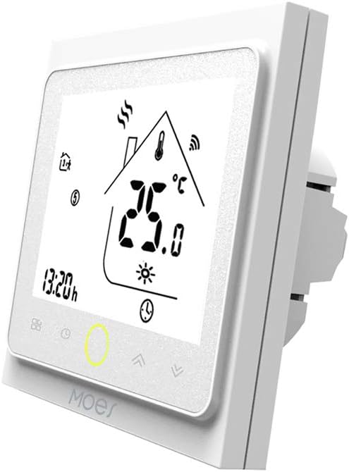 MOES Smart Thermostat WLAN Temperaturregler Smart Life/Tuya APP Fernbedienung Für Wasser Gas Boiler Heizung,Kompatibel Mit Alexa Google Home (Schwarz