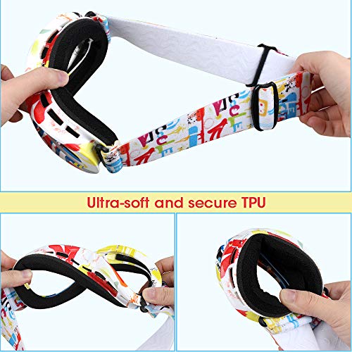 image for Zacro Ski Goggles for Kids - Kids Snow Snowboard Goggles with Ski Mask