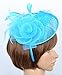 Womens Fascinators Hat with Headband Acid Blue