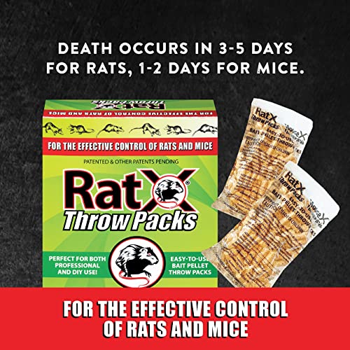 RatX Throw Packs Bait Pellets for Mice and Rats, Pack of 6 Pricepulse
