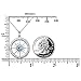 DAOCHONG Sterling Silver Compass Celtic Pendant Necklace Gift Jewelry for Women (E)